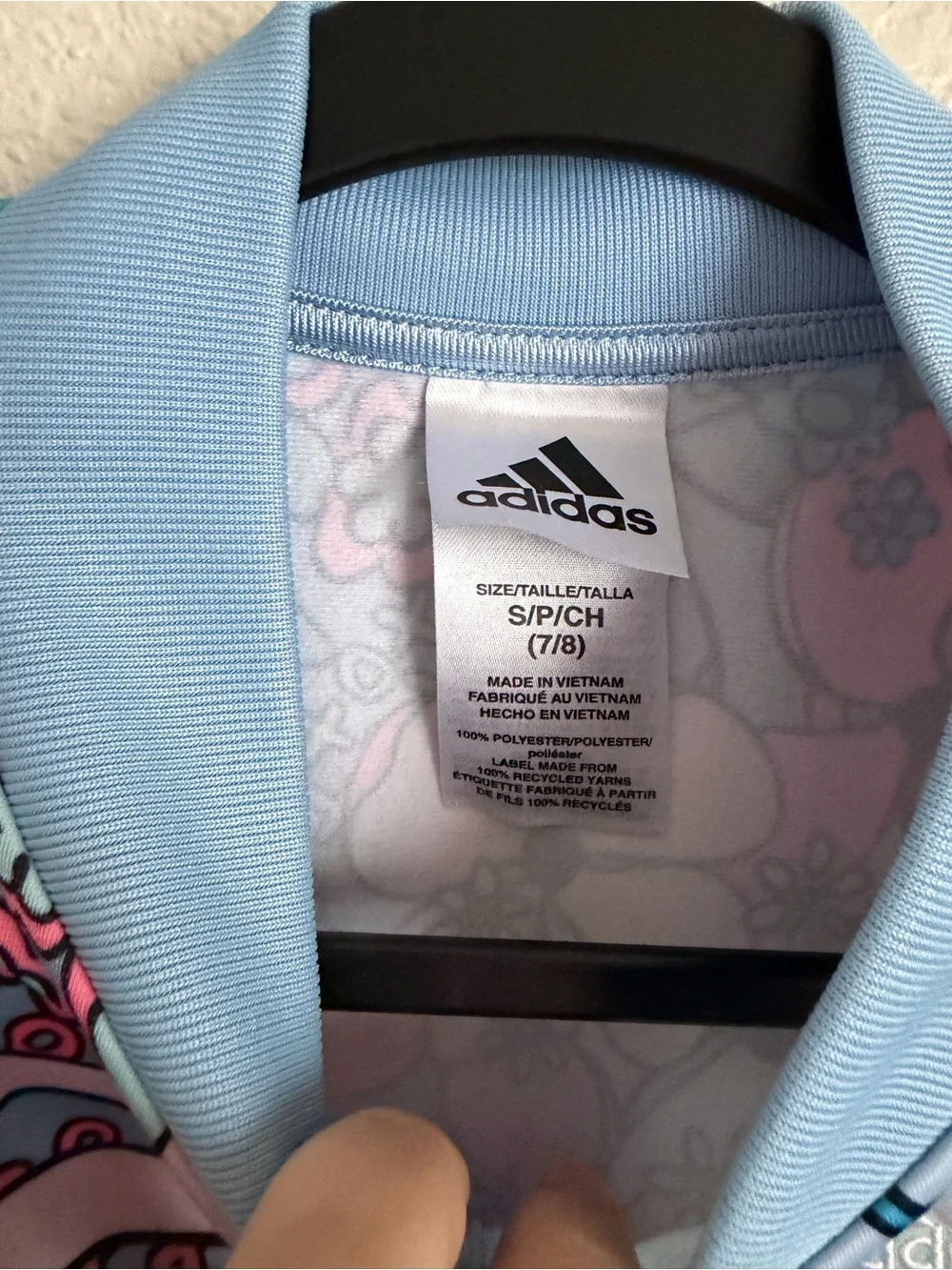 Adidas Girls Fun Floral Print Tricot Track Jacket S 7/8 Multicolor